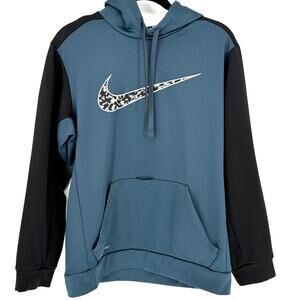 Nike Therma-FIT Pullover Hoodie Men’s M Blue Black Athleisure